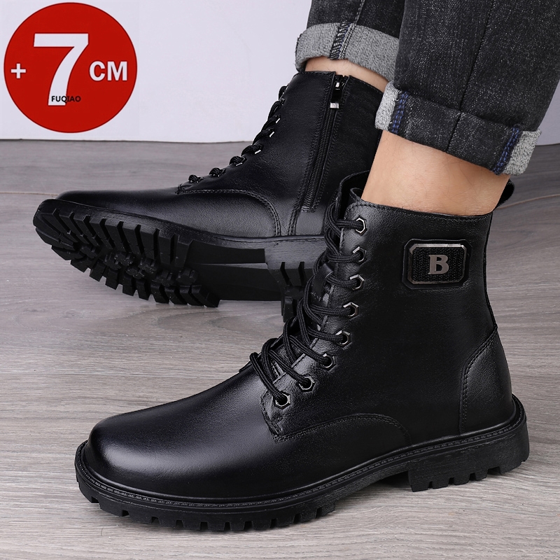 Men's Genuine Leather Elevator - Men'S Shoes To Increase Height ulasan dan harga