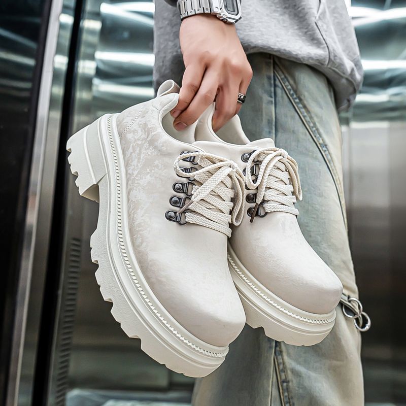 Winter Men Retro British Style - Men'S Shoes To Increase Height ulasan dan harga