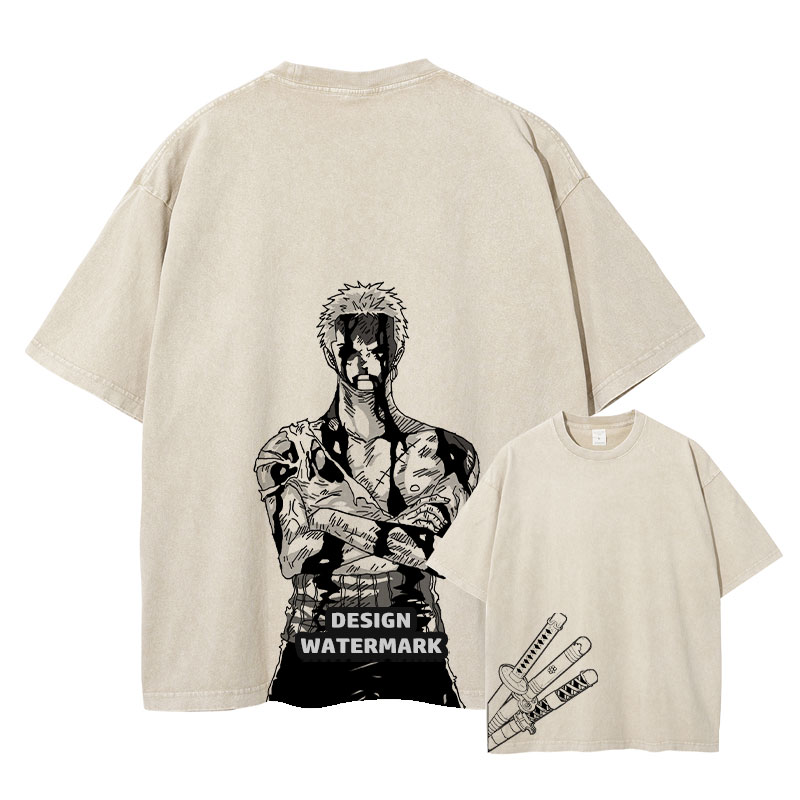 Roronoa Zoro T-shirts Anime O- - Men'S Shoes Xl ulasan dan harga