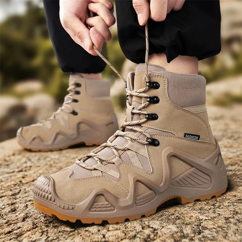 Men Tactical Boots Lace Up Bra - Men Shoes Brands ulasan dan harga
